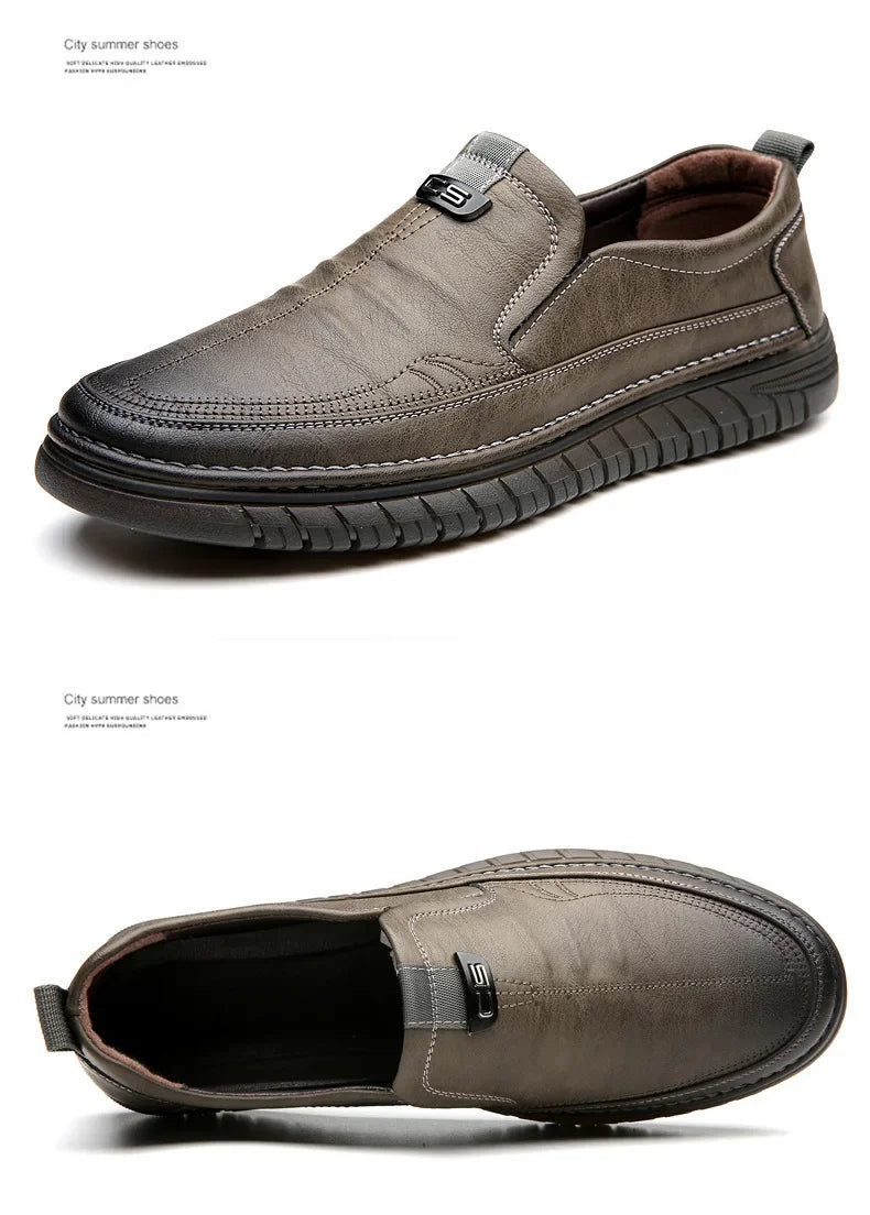 High Quality Outdoor Comfortable Fashion Soft Classic Driving Non-slip Flats Moccasin Handmade Men Cowhide Leather Casual Shoes