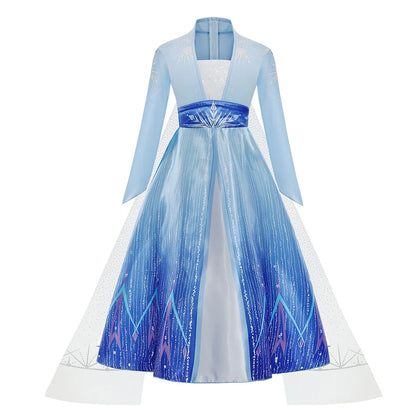 Girl Princess Dress Halloween 2026 Cosplay Party Costume Snow Queen Princess Clothes Children Outfit
