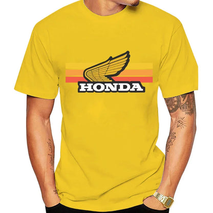 Sunset Retro Men's T-shirt Summer Short-Sleeve Women's T-shirt 2025 New Fashionable 100% Cotton Couple Motorcycle Top
