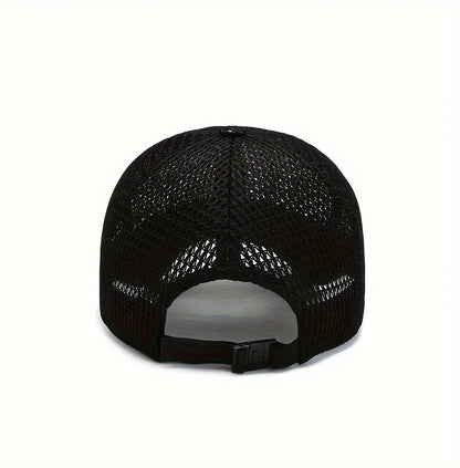 Quick-Dry Unisex Mesh Trucker Cap - Adjustable, Lightweight & Breathable - Ideal for Outdoor Sports, Running, Hiking, Jogging
