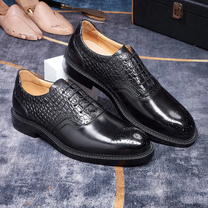 Men's casual shoes Brock Oxford shoes retro red sole genuine leather men's formal 2026 spring/summer new collection