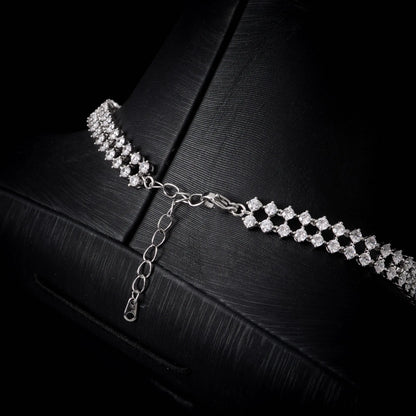 Choker Necklace Sets for Women Cubic Zirconia Bridal Jewellery Set Dubai Saudi Party Engagement Accessory