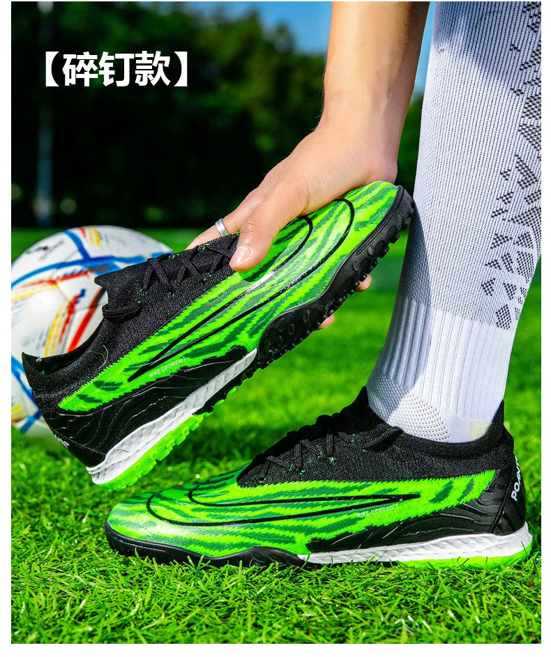 Men Training Football Boots Non-Slip Soccer Shoes Outdoor Cleats Futsal Breathable Sneakers Unisex Comfortable FG/TF Ultralight