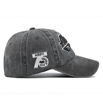 Embroidered Baseball Cap For Women Men New Spring Summer Solid Sunhat Retro Washable Sport Snapback Caps Hip Hop Fishing Hat