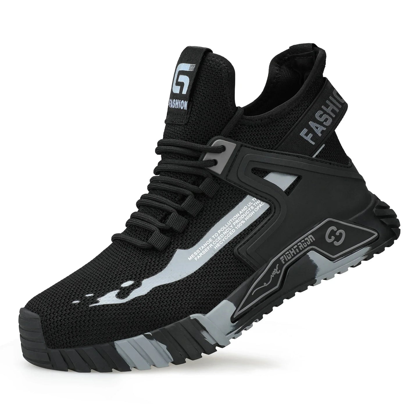 Fashion Safety Protection Footwear Steel Toe Safety Boots for Men Anti-Smash Puncture-Proof Work Shoes Indestructible Boots Male
