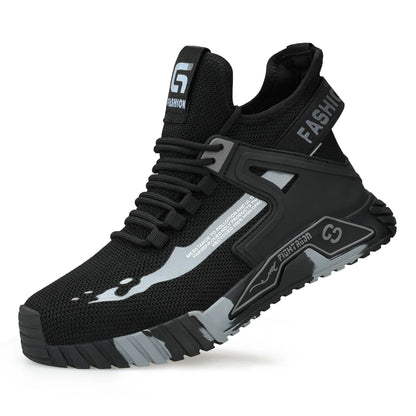 Fashion Safety Protection Footwear Steel Toe Safety Boots for Men Anti-Smash Puncture-Proof Work Shoes Indestructible Boots Male