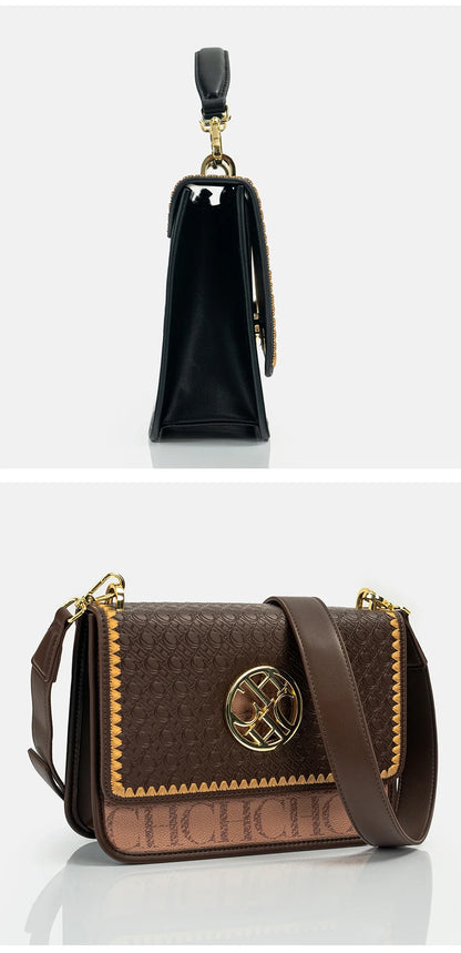 Solid Design Shoulder Bag Dark Letter Embossed Ladies Party Bag Exquisite Luxury Brand Fashion Design Handbag Classic