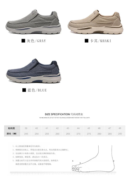 Men's Lightweight Canvas Loafers for Outdoor Hiking Camping Casual Sports Running Jogging Shoes Size 39-48