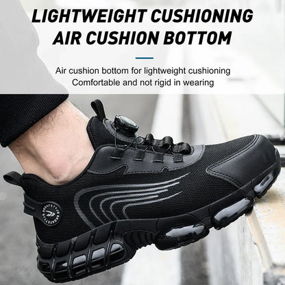 New Safety Boots Men Work Sneakers Indestructible Shoes Steel Toe Protective Boots Anti-smash Anti-puncture Work Tactical Boots