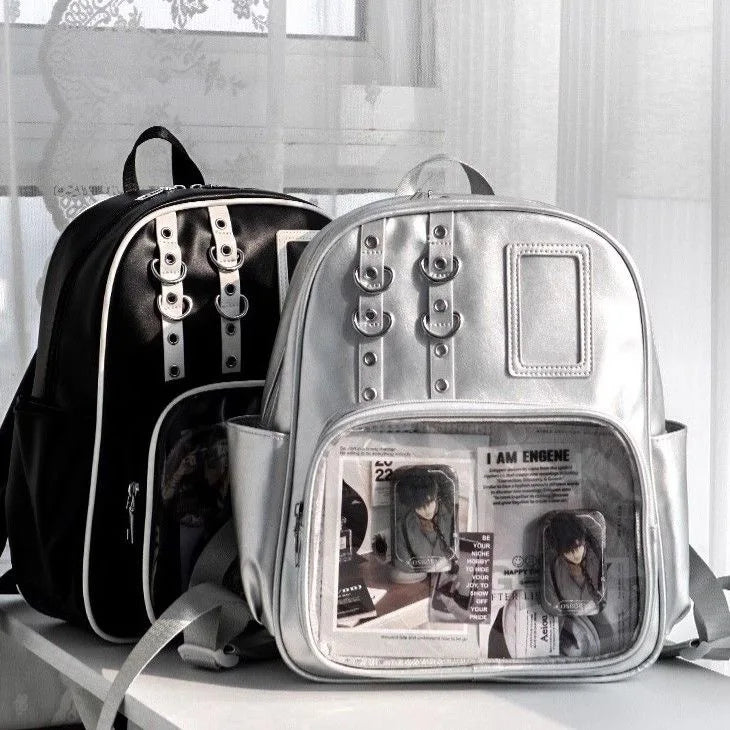 Cute Mini Backpack Women Kawaii Ita Bag Sweet Girl Transparent Rucksack DIY Personality Display Knapsack Lolita Shoulder Bag
