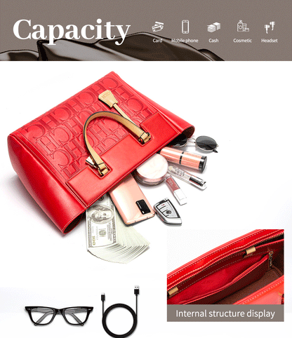 Women's Handbag 2024 New Brand Embossed Large Capacity Business Wallet
