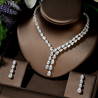 Pop Hot Stereo Jewelry Oil Painting Necklace Earrings Premium Multi-Color 2-Piece Wedding Travel Women's Holiday Gift M-1000