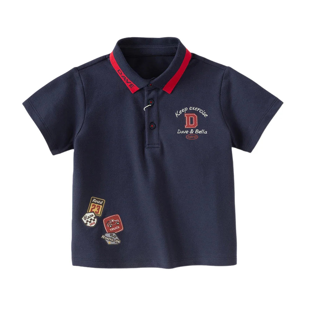 Boys Polo T-shirts Kids Summer Printed Tees Children Short Sleeve Cotton Tops Casual Outdoor Clothes DB2261587