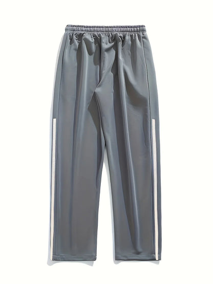Men's summer sweatpants with drawstrings and pockets, quick-drying loose fit, smart casual jogging bottoms for outdoor activitie