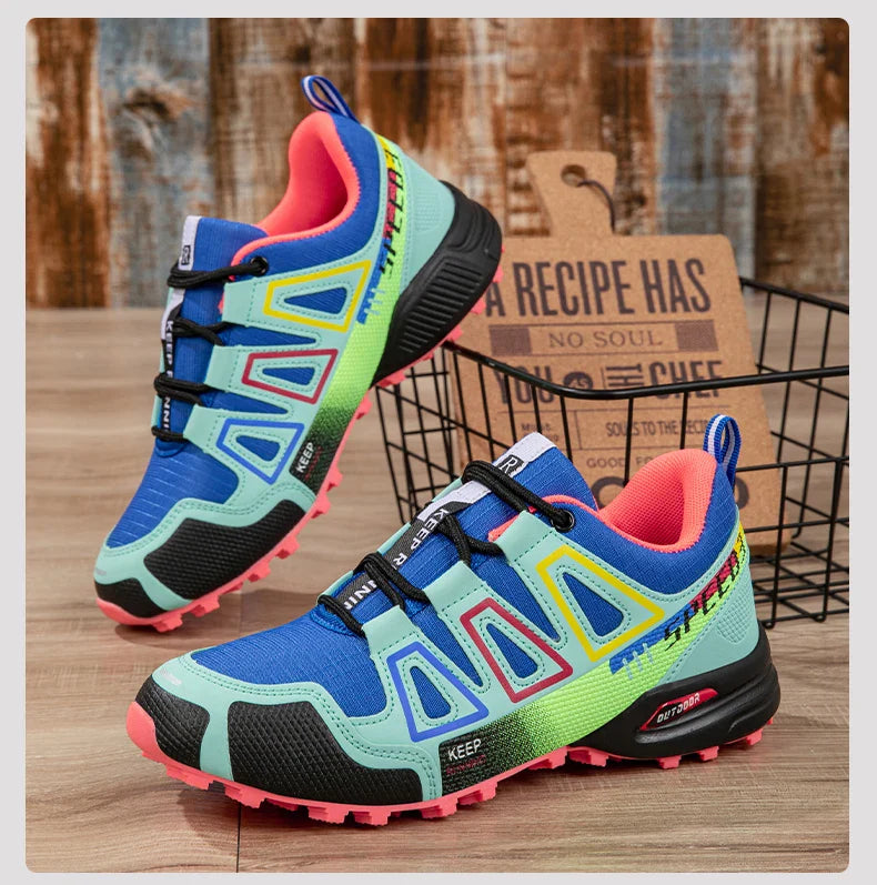 Women's Hiking Shoes Waterproof Outdoor Sports Shoes Women's Walking Travel Sports Shoes Bicycle Sports Shoes Running Shoes