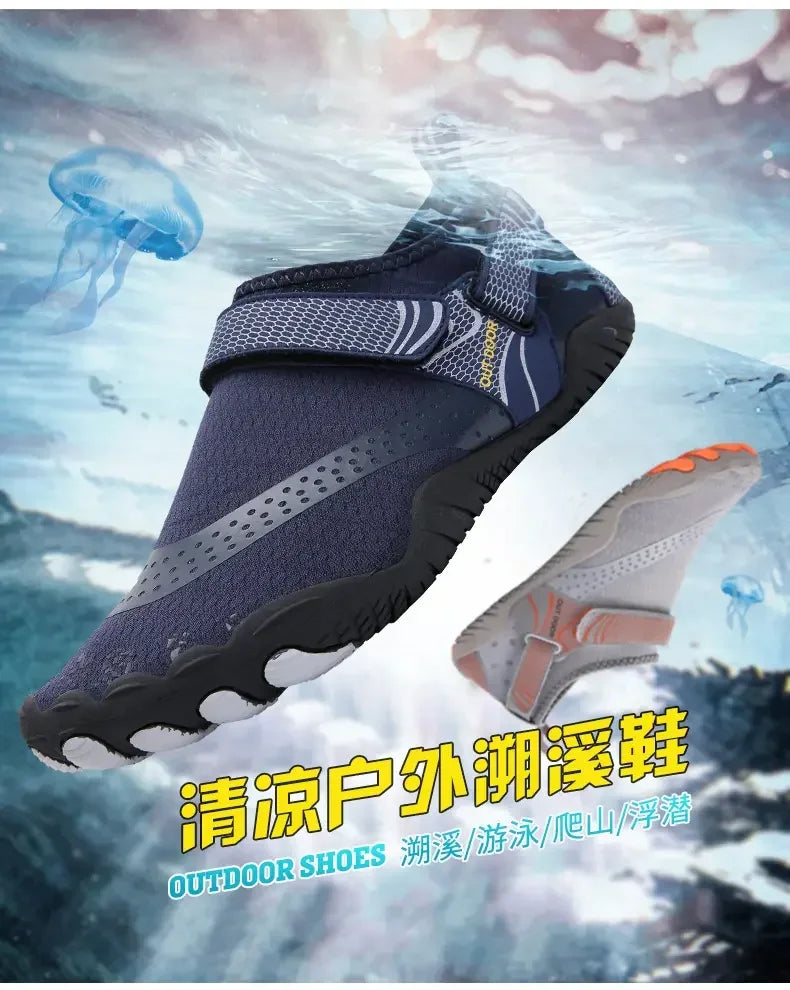 Mens Quick Drying Water Shoes Unisex Breathable Aqua Shoes Slip on Non Slip Wading Shoes Travel Water Park Pool Ladies Sneakers