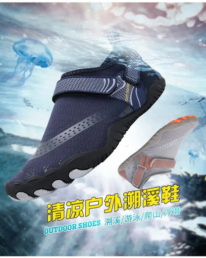 Mens Quick Drying Water Shoes Unisex Breathable Aqua Shoes Slip on Non Slip Wading Shoes Travel Water Park Pool Ladies Sneakers