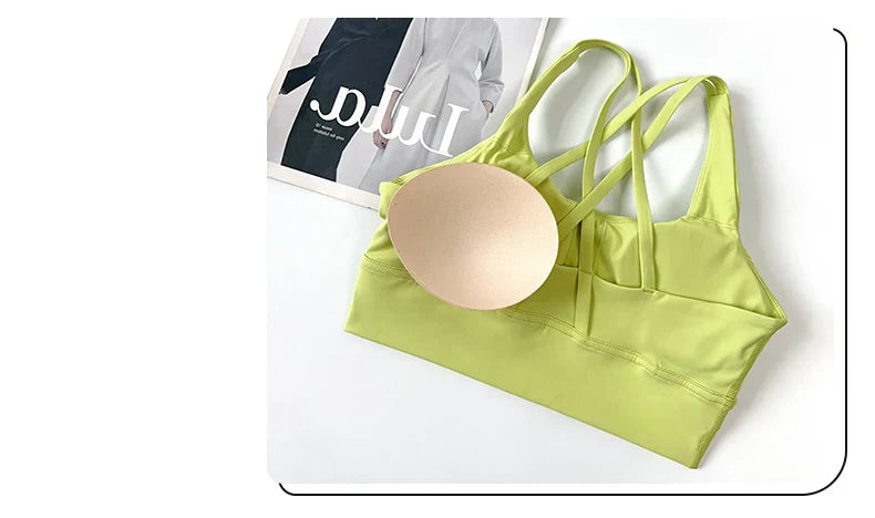 2Pcs Yoga Sets Naked Feel Gym Set Women Workout Clothes High Waist Yoga Shorts And Strappy Sports Bra Short Sets Summer