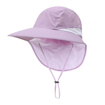 Outdoor Sun Hat for Women Youth Girls 50+ UPF Protection Safari Cap Wide Brim Fishing Hat with Neck Flap BeacH