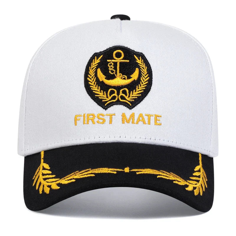 Unisex CAPTAIN/FIRST MATE Letter Embroidery Baseball Caps Spring and Autumn Outdoor Adjustable Casual Hats Sunscreen Hat