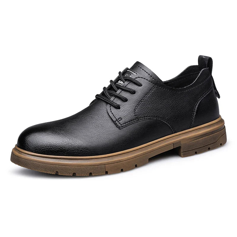 handmade men's shoes business casual leather shoes breathable soft sole comfortable classic lace-up men's shoes