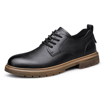 handmade men's shoes business casual leather shoes breathable soft sole comfortable classic lace-up men's shoes