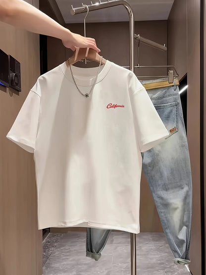 Men's Casual T-shirt "California Burrito Desert Car" Graphic Tees Streetwear Cotton Short Sleeve Tops Summer
