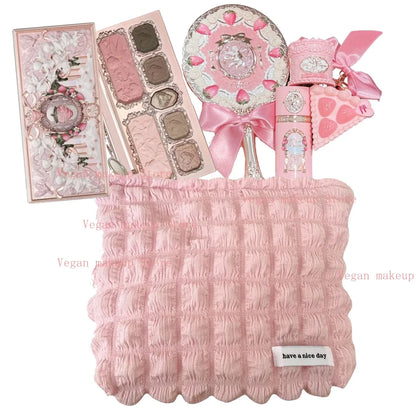 Strawberry Cupid Collection Makeup Kit Full Professional Face Palette Blush Eyeshadow Lip Cream Solid Perfume Sets