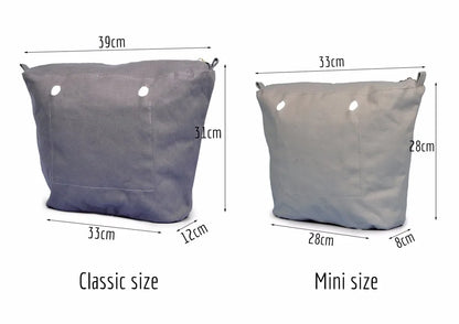New Waterproof Inner Bag Organizer Insert Zipper Pocket for Classic Mini Obag Canvas Material for O Bag
