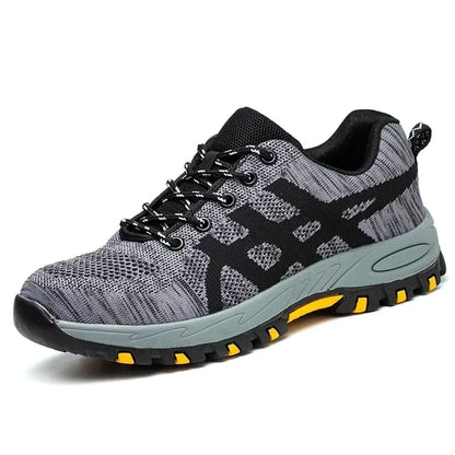 Men's Lightweight Breathable Safety Shoe Steel Toe Cap Anti-drop Anti-piercing Safety Boots for Construction Site Wear-resistant