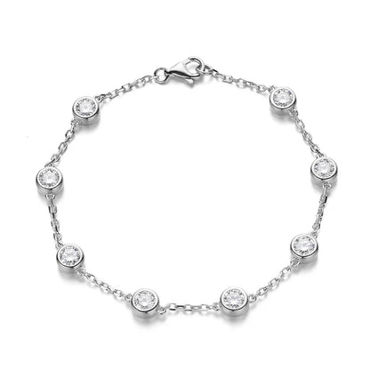 4mm 0.3CT Full Moissanite Tennis Bracelets For Women S925 Silver Plated 18K Gold Hand Chain Fine Jewelry with certificate