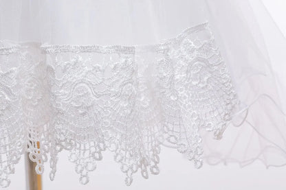 Baby Girl 1st Birthday Baptismal Wedding Dress Princess Dress With Headband Elegant Girls Party Dresses Infant Lace Evening Gown