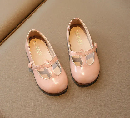 2025 new style soft soled leather shoes for little girls, fashionable and versatile princess shoes, children's college style