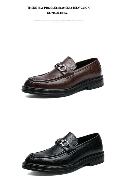 Classic Men's Dress Shoes Formal Oxford Leather Shoes For Men High Quality Casual Business Shoes Man Social Leather Loafer Male