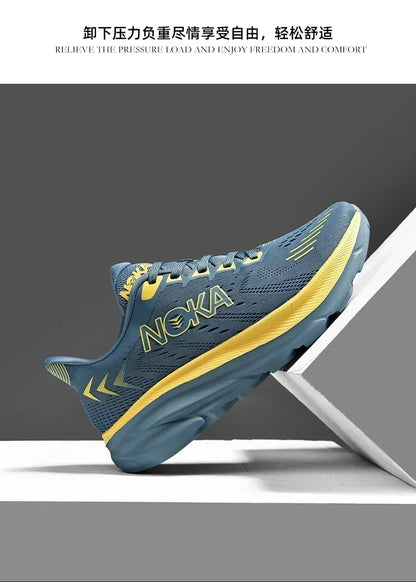 Men's Running Shoes Breathable Cushioning Luxury shoes Trainer Race Outdoor Couple Non-Slip Jogging Sneakers Mesh Off-road Shoes