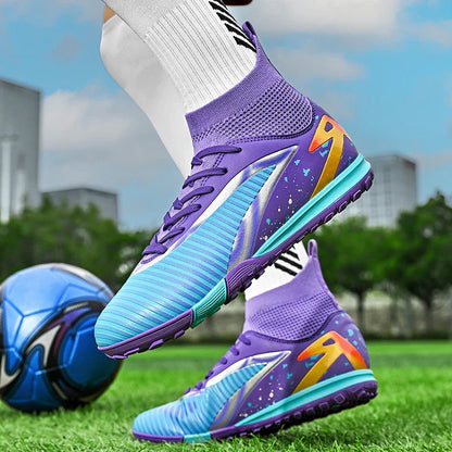 New Men Football Boots Sports Shoes Futsal High Ankle Soccer Shoes High-quality Indoor Non-Slip Outdoor Ultralight Non-Slip