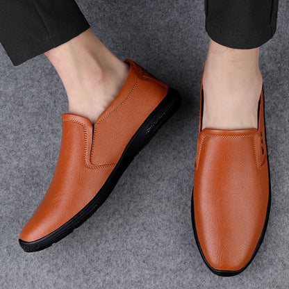 Leather Men Casual Shoes Breathable Soft Sole Office Loafers Shoes Men Designer Shoes