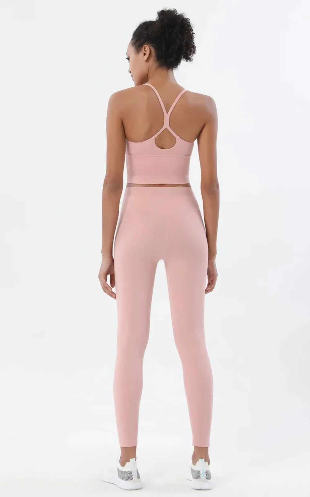 Women's Naked Feeling Sports Bra and Leggings Two Piece Set - High Waist Gym Outfits for Female Fitness, Activewear Sports Sets