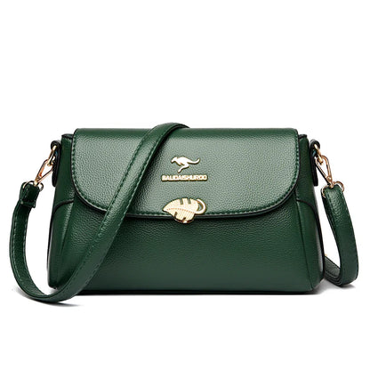 Women Bag Fashion Shoulder Bag Quality PU Leather Elegant Flap Retro Female Messenger Classic Multiple Pockets Crossbody Handbag
