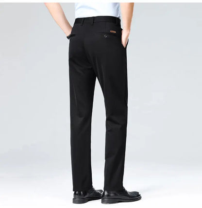 Men's Stretch Suit Pants Business Casual Dress Pants Wrinkle Resistant 4-Way Stretch Golf Casual Pants Spring Summer Blue Black