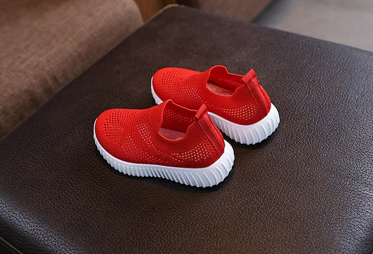 Children Running Sneakers Boys Girls Casual Mesh Breathable Anti-Slip Walking Patchwork Tenis Toddler Soft Soled Girls Shoes