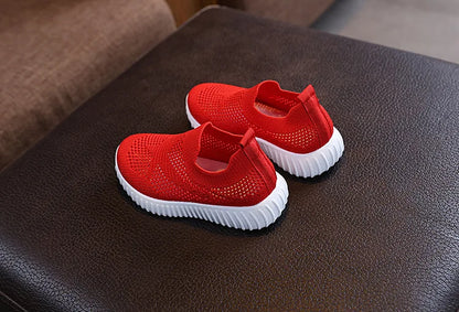 Children Running Sneakers Boys Girls Casual Mesh Breathable Anti-Slip Walking Patchwork Tenis Toddler Soft Soled Girls Shoes