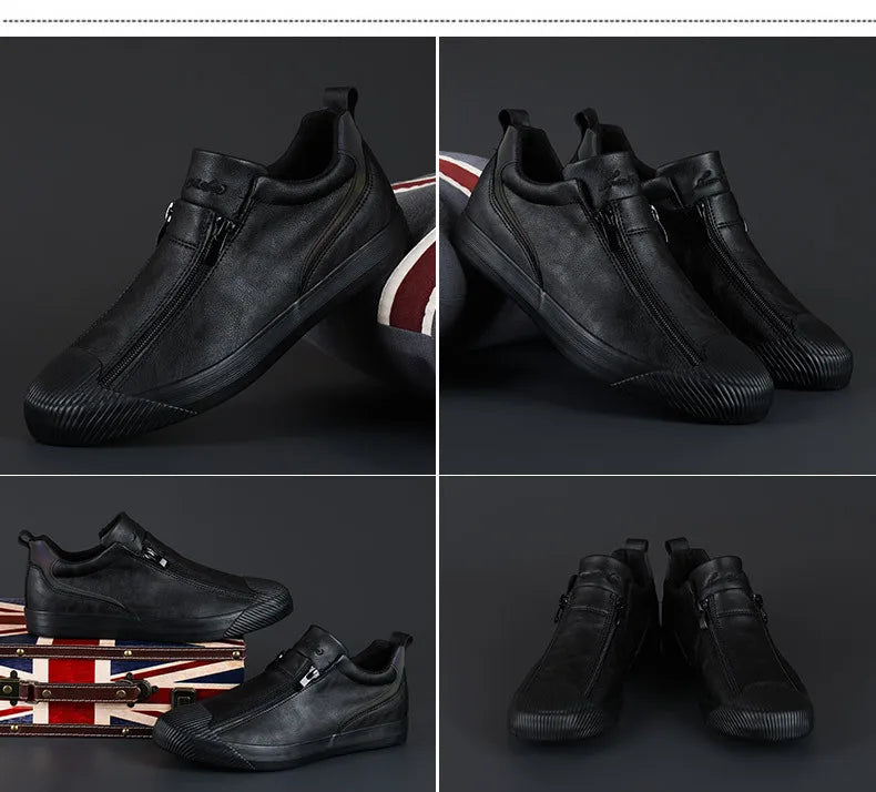 Men's Trendy Sneakers Leather Soft Sole Men Shoes Size 38-44