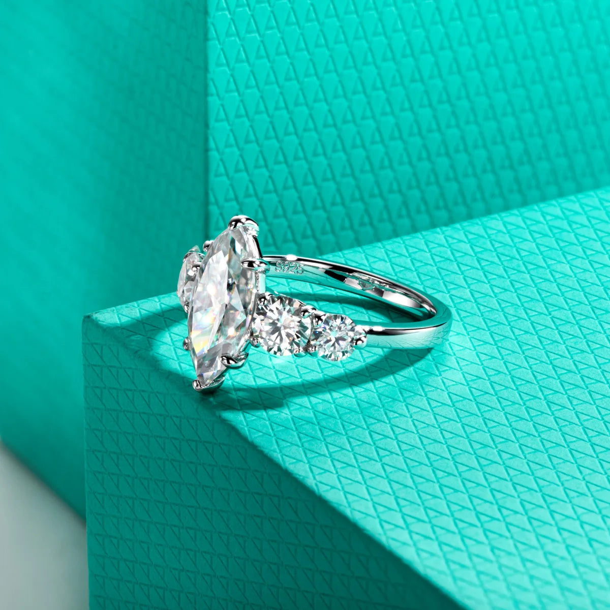3ct Marquise Cut D Color Moissanite Diamond Engagement Ring 925 Sterling Silver With Cer Women's Jewelry Wholesale