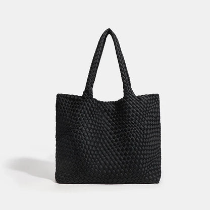 Large size women's tote bag Women's fashion bags 2024 Hot product Neoprene material women's hand-woven bag Large volume Tote bag