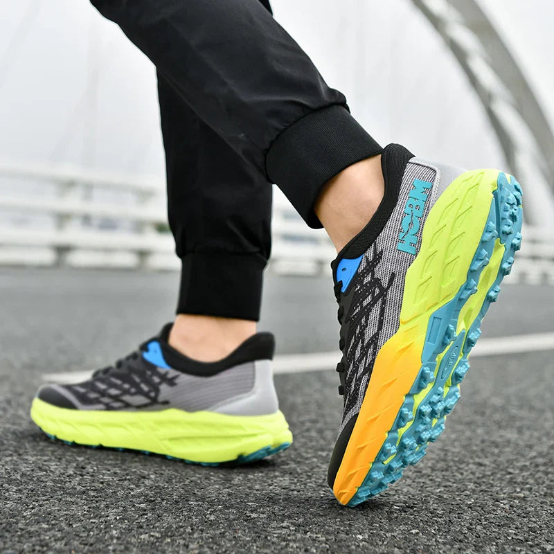 Men's Marathon Shoes Running Shoes Breathable High elasticity Cushioning Male Lightweight Sports Shoes Fitness Training