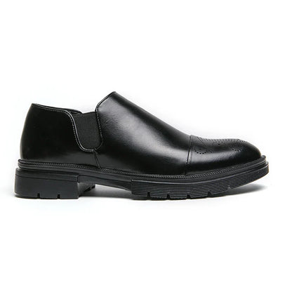 Men's leather shoes new large size fashion low heel thick sole casual loafers men's sports wedding travel shoes men's sneakers