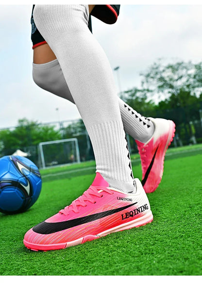 New Men Football Boots Outdoor Non Slip Match Boys Breathable Soccer Shoes Sport Adult Cleats Training Long Spikes Comfortable
