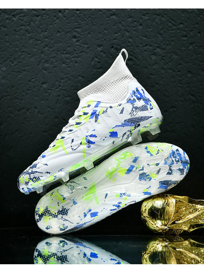 Double Star 2026 New High-Top Soccer Shoes, AG Long Studs, for Teens, Primary School Students, Adults & Kids, Professional Match