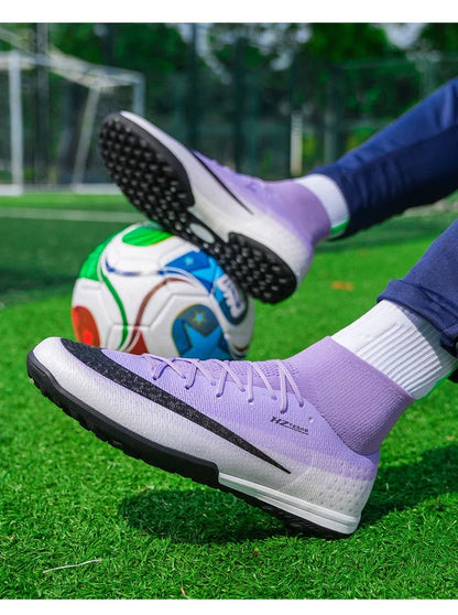 New Men Football Boots Women Professional Soccer Shoes Hot Sale TF/FG Sneakers Unisex High-quality Futsal Cleats Ultralight